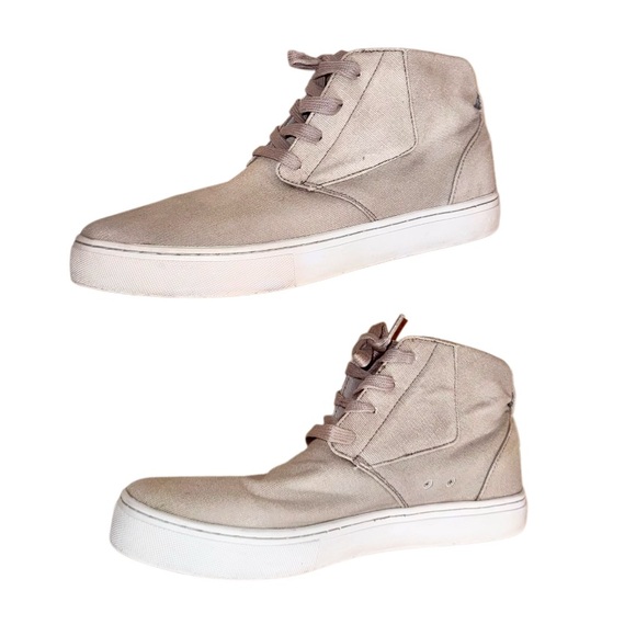 RADII GRAY canvas chukka sneakers men’s high top boots shoes size 9 - Picture 4 of 13